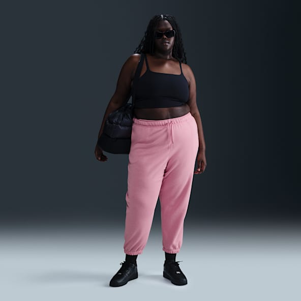 Womens Plus Size Pink Joggers Sweatpants. Nike